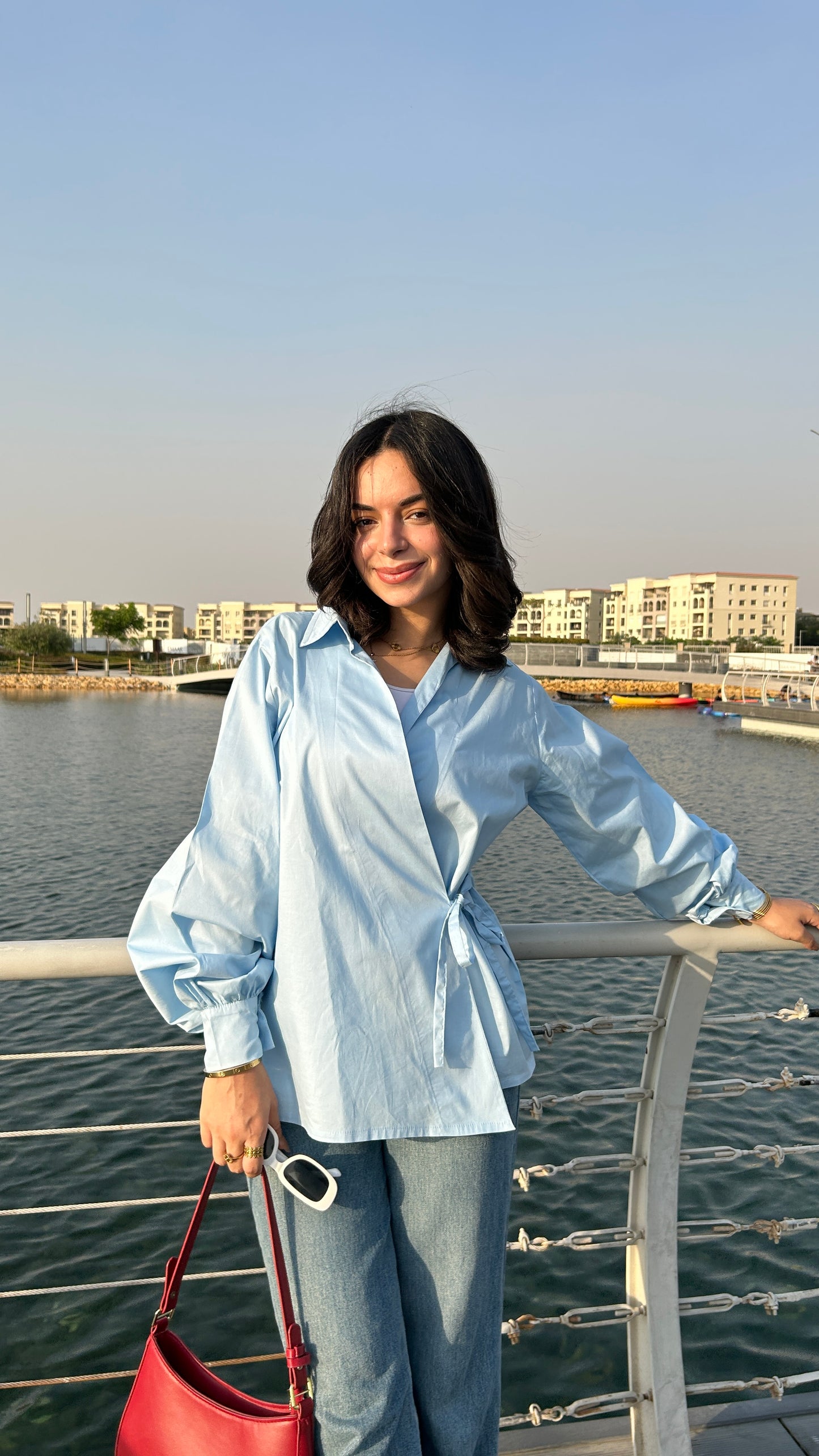 Petal Shirt In Baby Blue