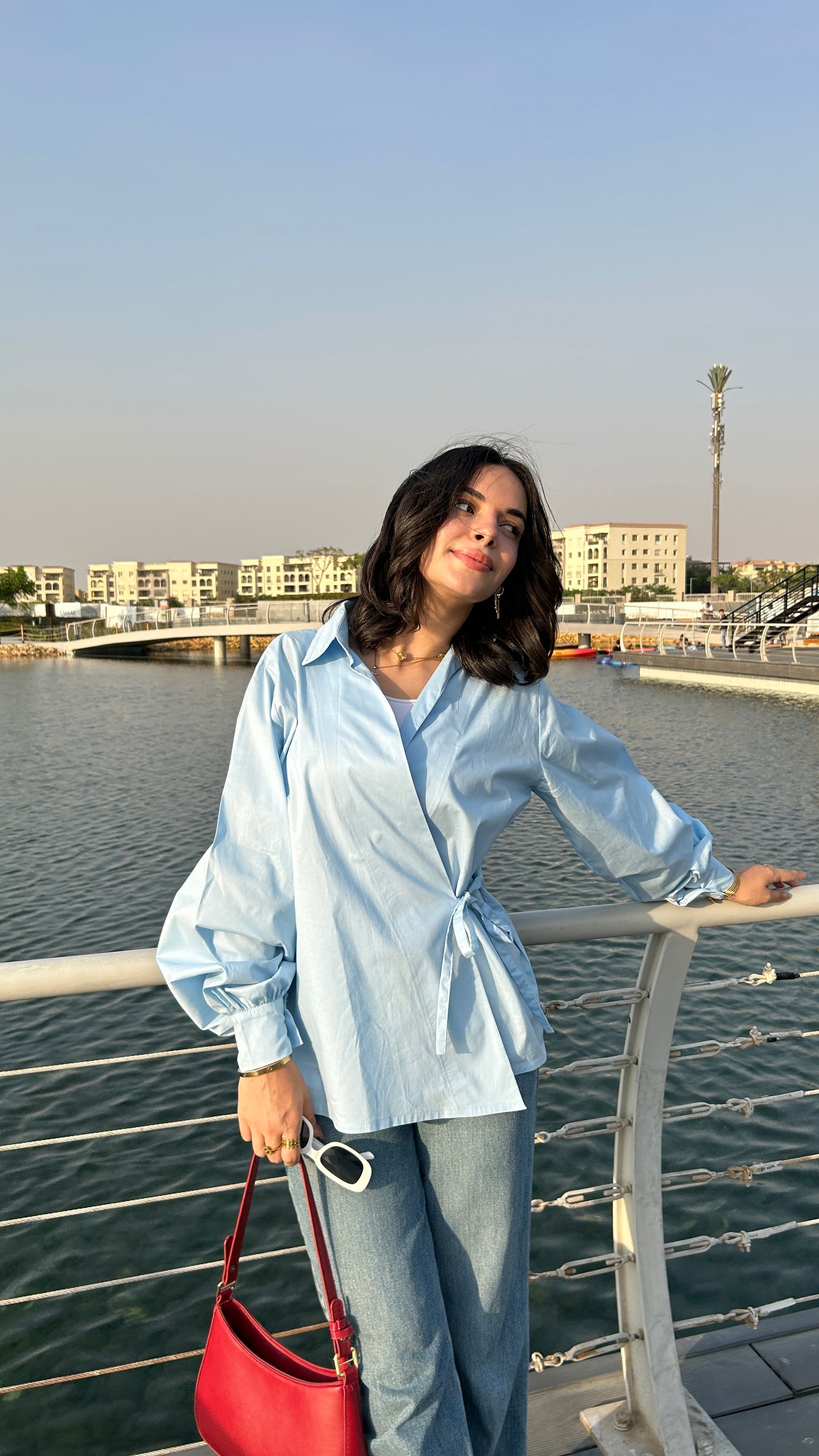 Petal Shirt In Baby Blue